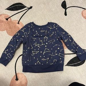 Navy and gold cat and Jack constellation hoodie